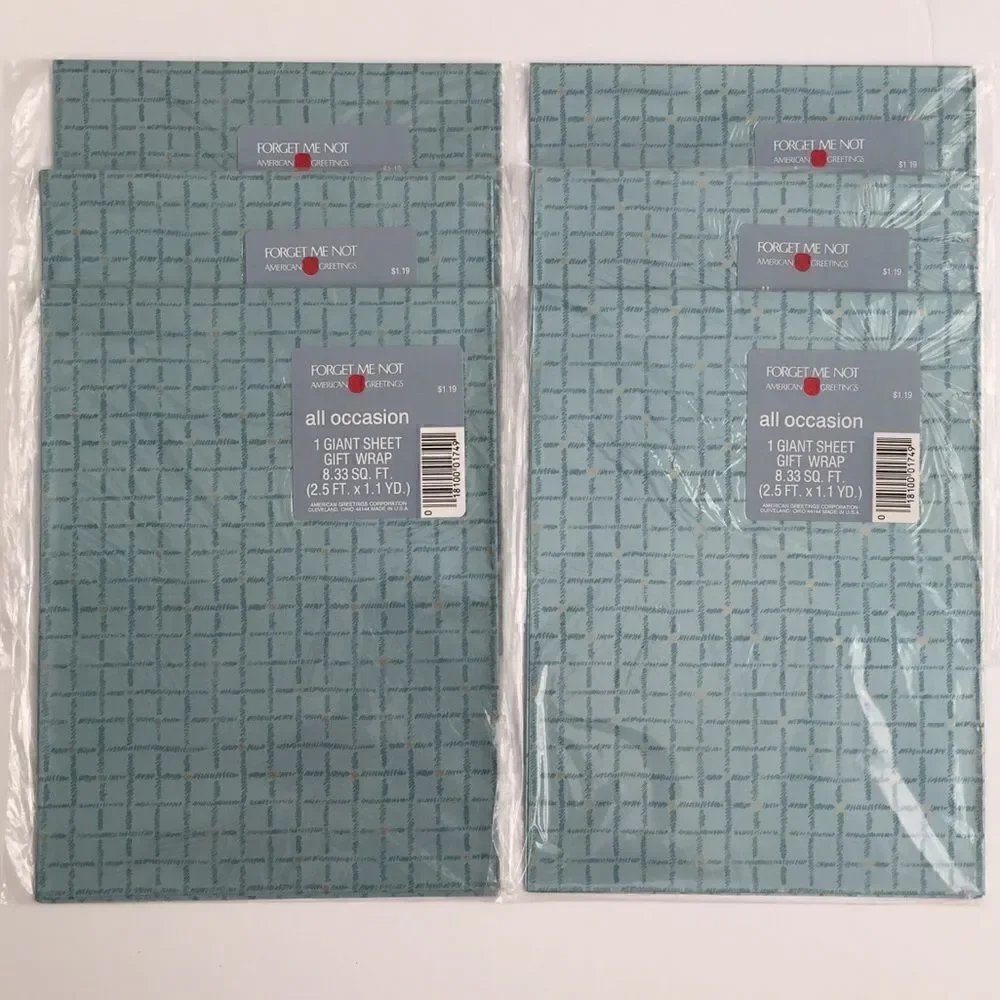 Vintage Forget Me Not American Greetings All Occasion Giant Sheet Gift Wrap
